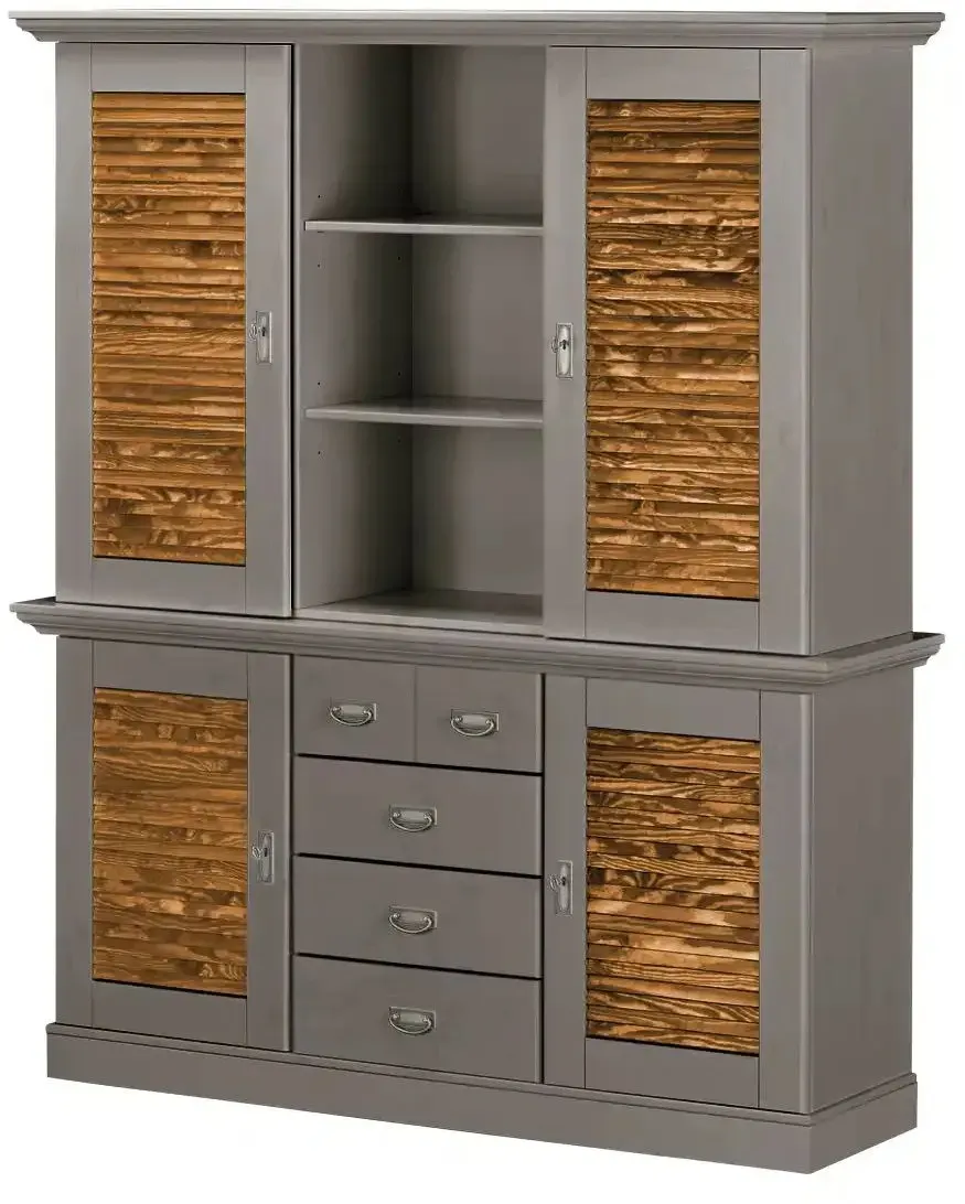 maison bleue Buffet  Fancy ¦ grau ¦ Maße (cm): B: 171,3 H: 202,1 T: 48.0