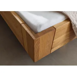 MASSIVMOEBEL24.DE Bett Wildeiche 160x200x81 natur geölt/lackiert KITZBÜHEL #141