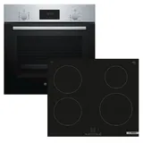 BOSCH Backofen-Set Schnellaufheizung mit Induktionskochfeld Booster - autark, 60 cm