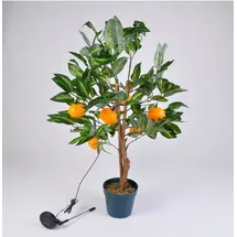 Buri Kugelleuchte Kunststoff 90 cm Solar LED orange