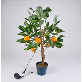 Buri Kugelleuchte Kunststoff 90 cm Solar LED orange