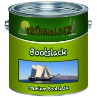 Grünwalder Bootslack für Holz und Metall premium Yachtlack Polyurethanlack verstärkte Bootsfarbe Parkettlack (10 L, Moosgrün (RAL 6005))