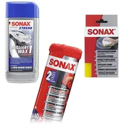Sonax 1x 500ml XTREME Brilliant Wax 1 +Schwamm+2x Tücher