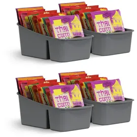 Pro Home Küchenorganizer-Set 3 Fächer 4-tlg. grau