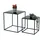 DanDiBo Ambiente Couchtisch Schwarz Metall 2er Set Beistelltisch Wohnzimmer 96252 Tisch Beistelltisch 52 cm und 42 cm Sofatisch Küchentisch Modern