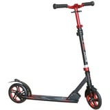 Scoot One S1 Höhenverstellbarer City Roller, Kickroller 205mm – Aluminium Tretroller in rot - Schwarz – Rot/Schwarz