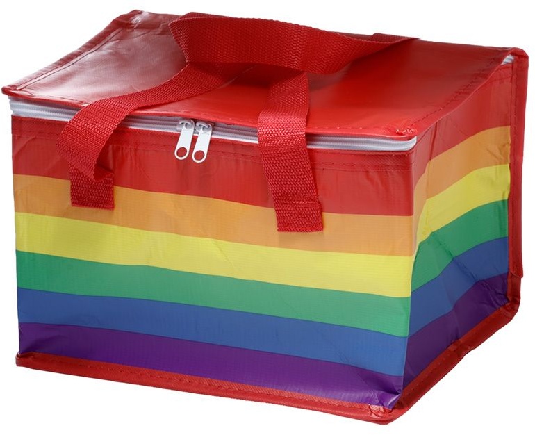 Regenbogenfahne Recycelte Plastikflaschen RPET Kühltasche Picknicktasche