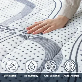 The White Stone Memory Foam Matratze 130 x 190 cm H2 atmungsaktiv