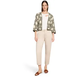 Cartoon Strick-Cardigan mit Jacquard Khaki 38
