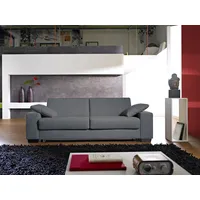 Bali Schlafsofa "Norwalk" Sofas Gr. 160cm x 200cm, Flachgewebe, Ergoflex Lattenrost-Gelformmatratze ca. 20cm Höhe, grau (grau, beige) Dauerschlaffunktion, mit Unterfederung Lattenrost und Matratze