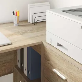vidaXL Eckschreibtisch Sonoma Eiche braun