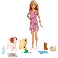 MATTEL FXH08 Barbie Hundesitterin Puppe und Welpen