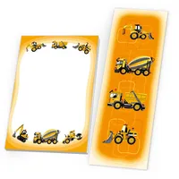 Junapack 12 Lesezeichen + 12 Mini-Notizblöcke (A7-Format) Baustelle Mitgebsel