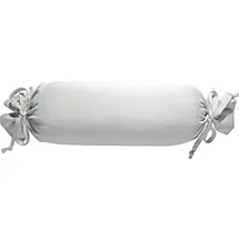 Erwin Müller Nackenrollenbezug Memmingen Interlock-Jersey Silber Größe 40x15 cm Ø - formstabil, faltenfrei, anschmiegsam, mit Bindeband