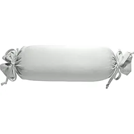 Erwin Müller Nackenrollenbezug Memmingen Interlock-Jersey Silber Größe 40x15 cm Ø - formstabil, faltenfrei, anschmiegsam, mit Bindeband