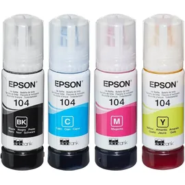 Epson 104 Tintenflaschen CMYK