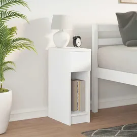 vidaXL Nachtschrank mit Schublade 20 x 36 x 60 cm Weiß