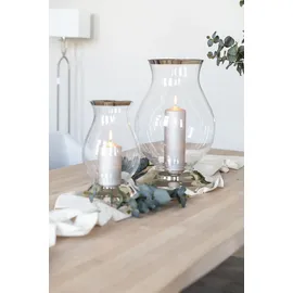 Fink Windlicht BIG Glas Metall Silber