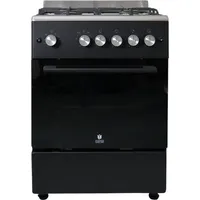 GASLINE Gas Standherd SHGG6060FGWB schwarz/Edelstahl 60cm Gasbackofen mit Thermostat,