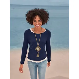 Heine Doppelpack Langarmshirt Blau 34