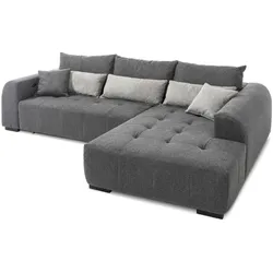 filippo Ecksofa Lenox Stoff Dunkelgrau / Grau