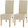Mendler Esszimmerstuhl Latina Leder creme 2er Set