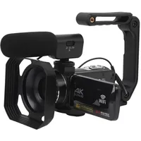 Asixxsix 4K-Videokamera-Camcorder mit Mikrofon, 56M Vlogging-Kamera für YouTube, 18-facher Zoom, 3,0-Zoll-Touchscreen, HDMI-IR-Nachtsicht-Vlog-Kameras, Webcam mit Handkameraständer