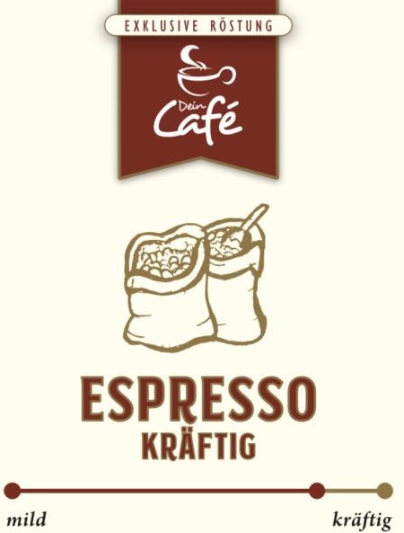 Dein Café - Espresso "kräftig" (Menge: 1x 500g / Mahlgrad: fein: Siebträgermaschine, ROK Espresso (2))
