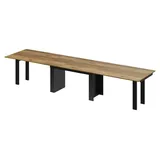 Design Esstisch Tisch HMA-111 XXL ausziehbar 170 bis 410 cm Esszimmer - Naturbelassen