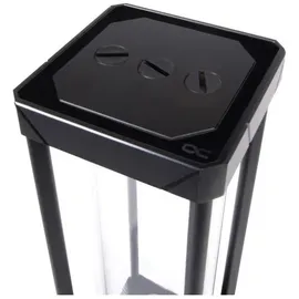 Alphacool Eisbecher Aurora D5 Acetal/Glas Ausgleichsbehälter mit Pumpe - 250mm inkl. VPP Apex D5 - Schwarz