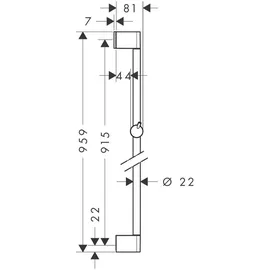 Hansgrohe Unica Crometta 90 cm, chrom