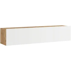 [en.casa] Fernsehtisch Lapinlahti 140 x 31,5 x 29,5 cm Eiche rustikal/Weiß