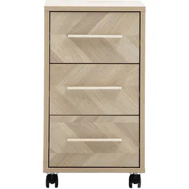 MÖBELPARTNER Arezzo Rollcontainer 32,6 x 39,1 x 59,7 cm schwarz