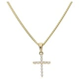 JuwelmaLux Kreuzanhänger JuwelmaLux Anhänger 333/000 (8 Karat) Gold Kreuz mit Zirkonia JL10-02- (1-tlg)