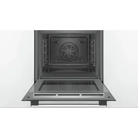 Bosch Backofen-Set weiß EcoClean HYDROLYSE + Induktionskochfeld PowerBooster autark