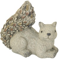 Kynast Garden Steinfigur Eichhörnchen 31 cm liegend Deko Gartenfigur Polystone Steinoptik