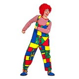 narrenkiste W4239-44 bunt Damen Clown Latzhose Clown Kostüm Gr.44