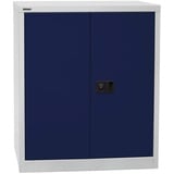 BISLEY Stahlschrank Universal E402A01505 lichtgrau, oxofordblau 91,4 x 40,0 x 100,0 cm, aufgebaut