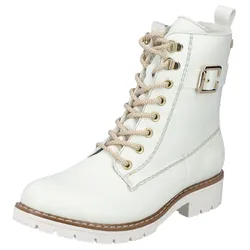 Winterstiefelette RIEKER, Damen, Gr. 40, weiß, Lederimitat, klassisch, Schuhe, mit wasserabweisender riekerTEX-Membran