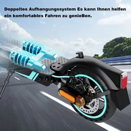 RCB EV85F Elektroroller, E-Scooter mit Straßenzulassung (ABE), 8,5 Zoll,400W Motor,MAX 20km/H,Dreistufige Getriebestellung,Faltbarer e Roller, APP-Steuerung, Max Belastung 120 kg,Doppelstoßdämpfer