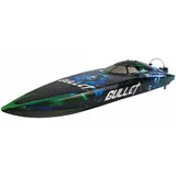 AMEWI 26097 RC Speedboot Bullet V4 740mm 4s brushless ARTR, Blau,schwarz