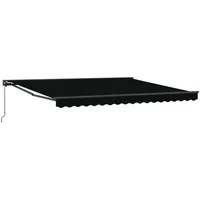 VidaXL Einziehbare Markise Schwarz 400x300 cm Stoff