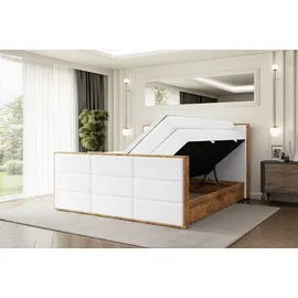 altdecor Boxspringbett 140 x 200 cm H3 Weiß