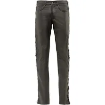 Ricano Lederhose Cow Waxy weit Schwarz 38 34