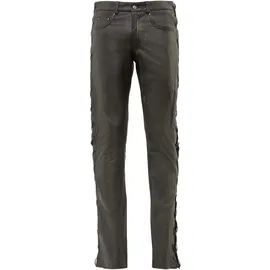 Ricano Lederhose Cow Waxy weit Schwarz 38 34