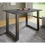 VCM Holzesstisch H. 76 x B. 110 x T. 50 cm hochwertiges und massives Fußgestell Füße aus Eisen Küchentisch - Xona U