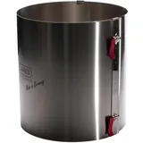 LARES Tortenring Verstellbar mit Klemmhebel Edelstahl | Skala | 18–30 cm | Made in Germany | 20 cm hoch | Verstellbarer Kuchenring rund | Spülmaschinengeeignet