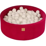 MeowBaby Schaumstoff-Bällebad 90 x 30 cm mit 200 Bällen - (Magenta: Alles Weiß)