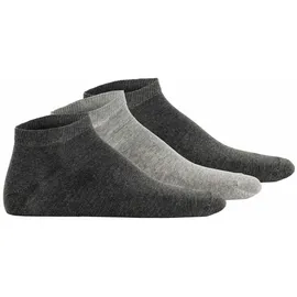 Hudson Socken Simply3 3-Pack Sneakersocken grau 43-46