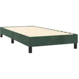 Décoshop26 - Lattenrost auf Beinen Bettgestell 90 x 190 cm dunkelgrüner Samtbezug TDL0206875
